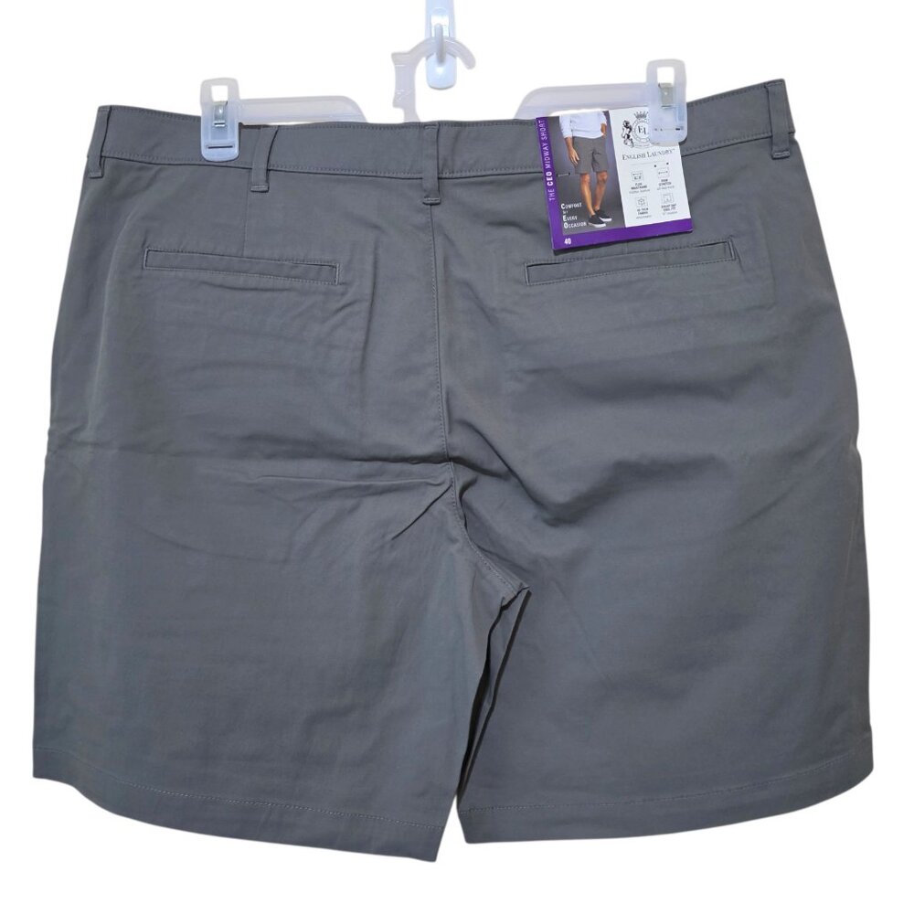 English Laundry CEO Midway Flex Stretch Shorts 9" Inseam Men's Size 40 Gray - Picture 4 of 8